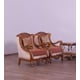 Imperial Luxury Red Brown & Gold RAFFAELLO III Sofa Set 4Pcs  EUROPEAN FURNITURE