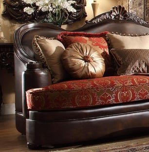 Living Room  Dark Brown, Red Homey Design  photo