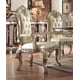 Royal Antique White Silver Arm Chair Set 2Pcs Traditional Homey Design HD-8017 