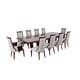 Dark Mocha Brazilian Rosewood GLAMOUR Dining Table Set 11Pcs EUROPEAN FURNITURE