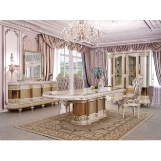 Dining Room  Beige, Gold Homey Design  image