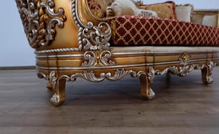 Buy Gold, Sand, Red European Furniture Living Room 