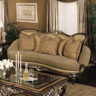 Buy Silver, Golden Beige, Dark Brown, Tan Benneti Living Room 