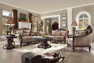 Living Room  Mahogany, Beige Homey Design  image