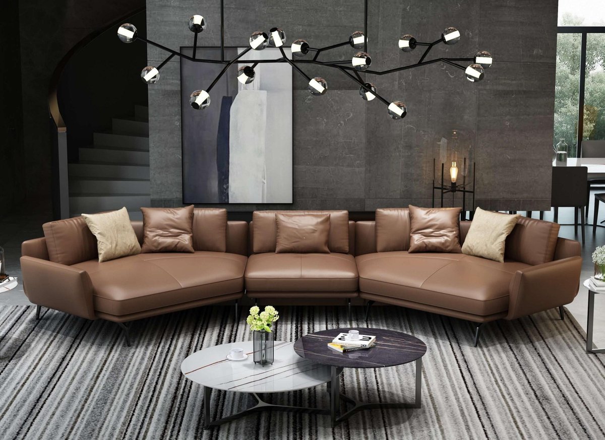 5 seat deals leather sectional