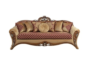 Buy Gold, Red European Furniture Living Room 