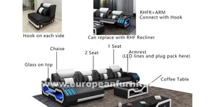 Buy White, Black European Furniture Living Room 