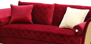 Gold, Red Cosmos Furniture Ruby-Set-3 Living Room interior