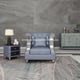 Glam Gray Italian Leather MAYFAIR Sofa Set 3Pcs EUROPEAN FURNITURE Modern