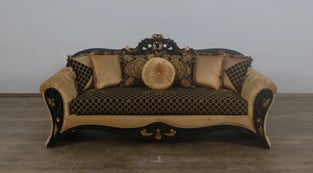 Buy Gold, Black European Furniture Living Room 