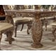 Antique Gold & Perfect Brown Rectangle Dining Table Traditional Homey Design HD-8018 