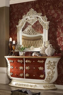 Buy now Antique White, Rich Gold Homey Design  HD-8019 3 Pcs