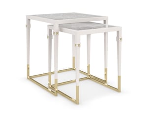 Accent Tables  Gold, Pearl White Caracole image