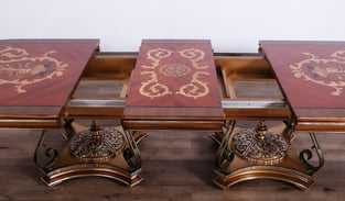 Order Bronze, Gold, Red, Ebony European Furniture 51955-DT-11PC-Red Dining Room now