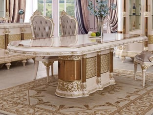 Dining Room  Beige, Gold Homey Design  photo