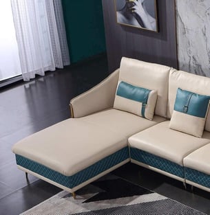 Buy Blue, Off-White European Furniture Living Room 