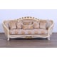 Luxury Beige & Gold Wood Trim VALENTINE Sofa Set 3Pcs EUROPEAN FURNITURE Classic