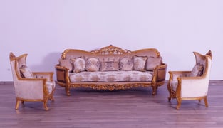 Buy Gold, Sand European Furniture Living Room 