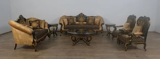 Gold, Black European Furniture 44696-Set-2 Living Room interior