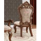 Burl & Metallic Antique Gold Side Chairs Set 2Pcs Traditional Homey Design HD-1803