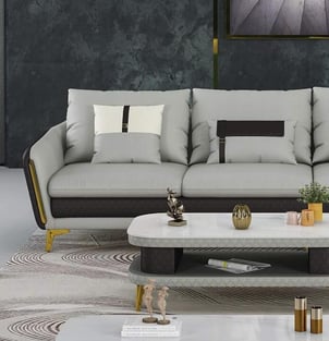 Buy Gray, Chocolate European Furniture Living Room 