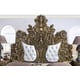 Perfect Brown & Gold CAL King Bedroom Set 3 Psc Traditional Homey Design HD-1802