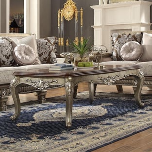 Accent Tables  Brown, Gold Finish Homey Design  photo