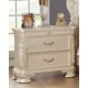 Off-White Finish Wood Queen Panel Bedroom Set 3Pcs Traditional Cosmos Furniture Victoria