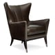 Soft Touchable Chocolate Leather Accent Chair Set 2Pcs SO WELT DONE by Caracole 