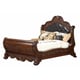 Cherry Finish Wood King Sleigh Bedroom Set 3Pcs Traditional Cosmos Furniture Cleopatra