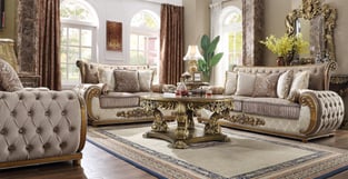 Beige, Brown Homey Design  HD-L25 Living Room interior