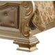 Gold Finish Wood King Panel Bed Traditional Cosmos Furniture Miranda