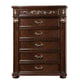 Cherry Finish Wood King Bedroom Set 6Pcs w/Chest Traditional Cosmos Furniture Aspen