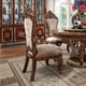 Burl & Metallic Antique Gold Side Chairs Set 2Pcs Traditional Homey Design HD-1803