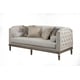 Luxury Ivory Platinum Chenille Sofa Set 2Pcs Wood Trim Benetti's Tiffany Classic