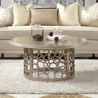 Accent Tables  Champagne, Gold Finish Homey Design  image