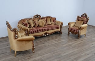 Order Gold, Red European Furniture 42036-C-Set-2 Living Room now