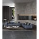 Gray Italian Leather Sofa Set 2Pcs Contemporary PICASSO EUROPEAN FURNITURE