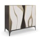 Chocolate Truffle & Brushed Gold Bar Cabinet DOWNTOWN by Caracole 