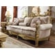 Metallic Bright Gold Sofa Set 2Pcs Traditional Homey Design HD-105