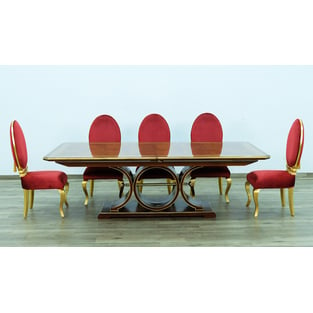 Order Gold, Red, Ebony European Furniture 44697-DT-Set-9 Dining Room now