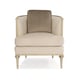 Neutral Fabric & Frame Finished in Platinum Accent Chairs Set 2Pcs QUIT YOUR METAL-ING by Caracole 