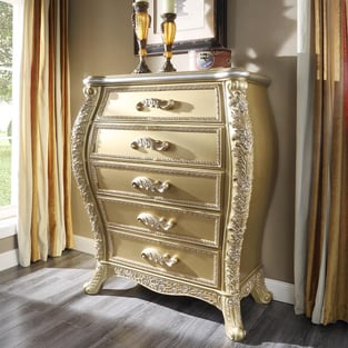 Bedroom  Antique, Gold Finish, Metallic Homey Design  image