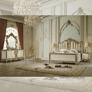 Bedroom  White, Gold Homey Design  image