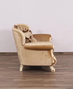 Beige, Gold, Sand European Furniture 40017-Set-4 Living Room interior