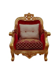 Buy Gold, Antique, Red European Furniture Living Room 