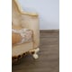 Luxury Beige Antique Dark Gold Wood Trim ANGELICA Sofa Set 2Pcs EUROPEAN FURNITURE