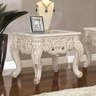 Accent Tables  Gold, Ivory, Metallic Homey Design  photo