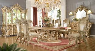 Dining Room  Golden Beige, Antique Silver Homey Design  image