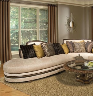 Living Room  Beige, Dark Brown, Cream Homey Design  photo